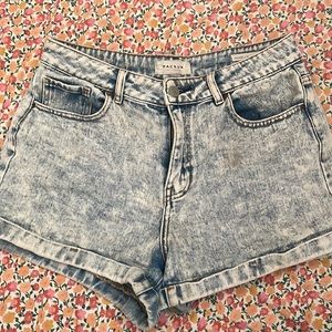 pacsun acid wash mom short